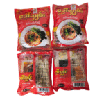 Daw San Rice Noodles With Masala And Seasoning Sauce Paste, Garlic Oil, Soya Sauce And Peanut Topping - Image 3