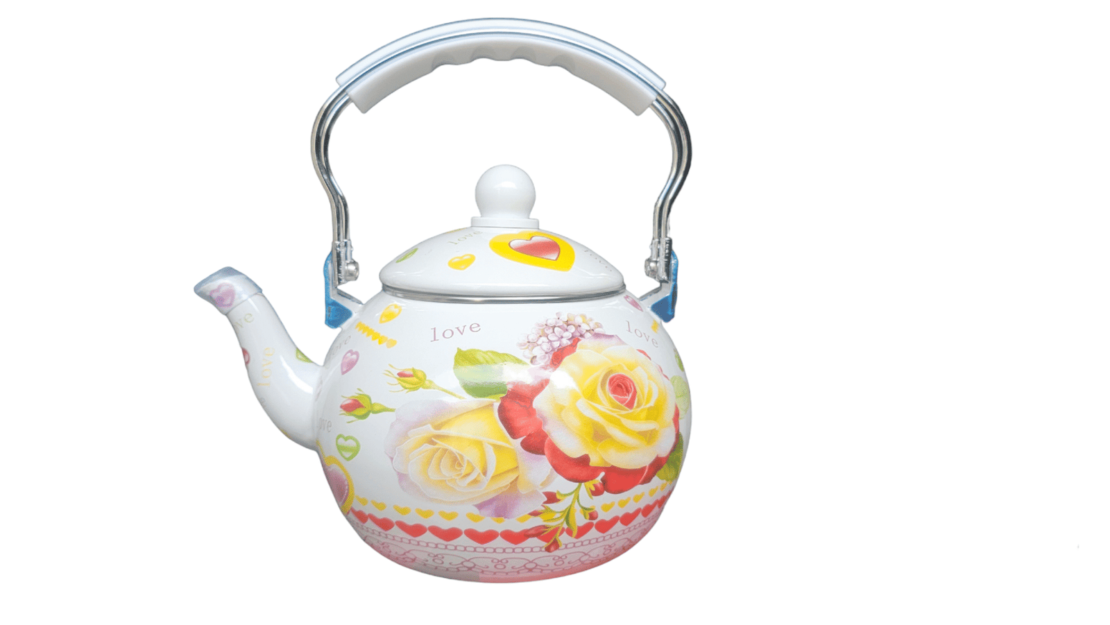 enamel kettle Enamel Coated Tea Kettle, Hot Water Kettle, Compatible with Induction Cooktops and Gas Stove - Image 1